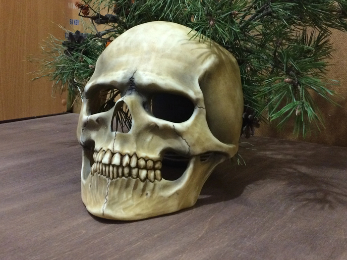 Праздники это конечно хорошо, но наша мастерская "Две кости", продолжает свою работу. И вот от нас новая маска -череп Апокалипсис, Оригинально, Подарки, Череп, Маска, Ручная работа, Необычное, Юмор, Крипота, Клип, Зомби, Ужасы, Иваново, Рок, Мотоциклисты, Длиннопост