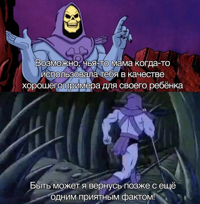 Or maybe not - Memes, Picture with text, Skeletor, Mom's friend's son, Example