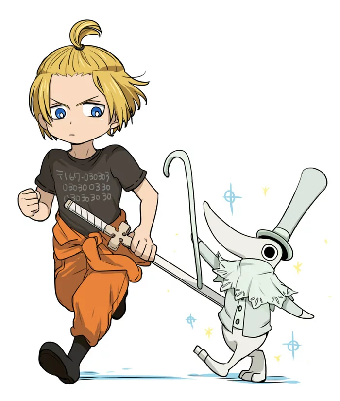 Arthur and Excalibur - Anime, Art, Anime art, Crossover, Enen no shouboutai, Arthur Boyle, Soul eater, Excalibur