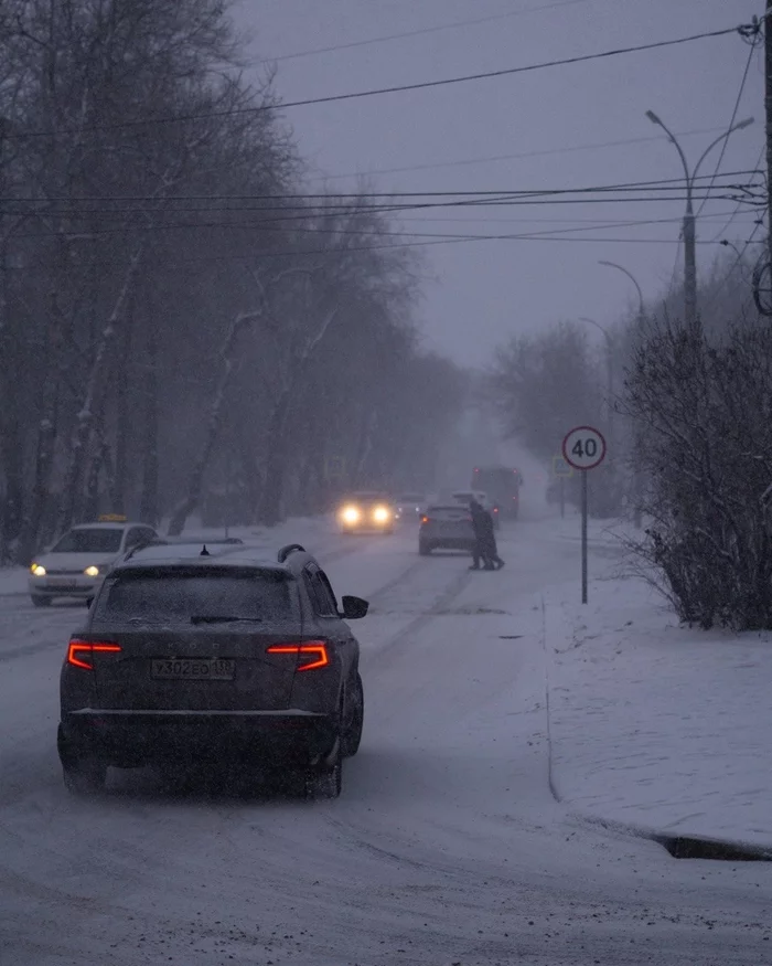 Метель в городе - Моё, Фотография, Зима, Метель, Город