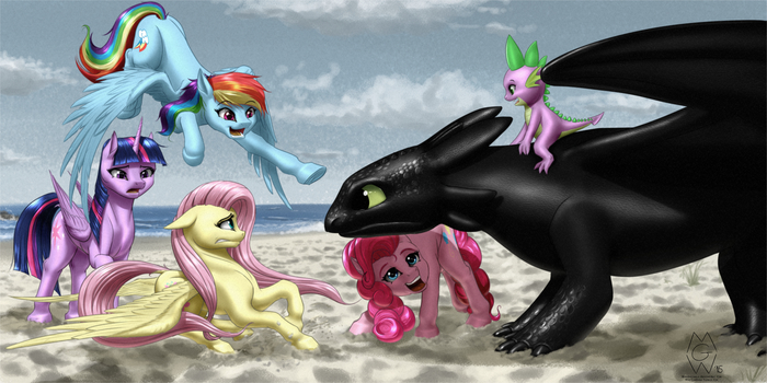   , ? My Little Pony, Twilight Sparkle, Rainbow Dash, Pinkie Pie, Fluttershy, Spike, ,   , Mykegreywolf