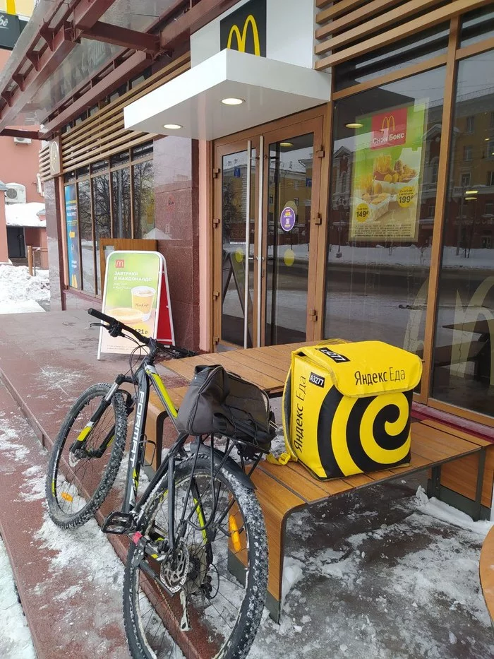 How I worked as a courier in the winter on a bicycle - My, Yandex Food, A bike, Winter, Longpost