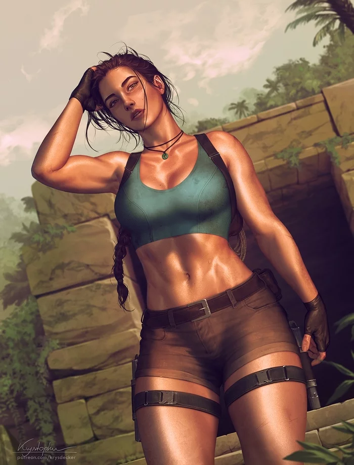 Lara Croft - Drawing, Games, Tomb raider, Tomb Raider: Lara Croft, Lara Croft, Girls, Krysdecker, Art
