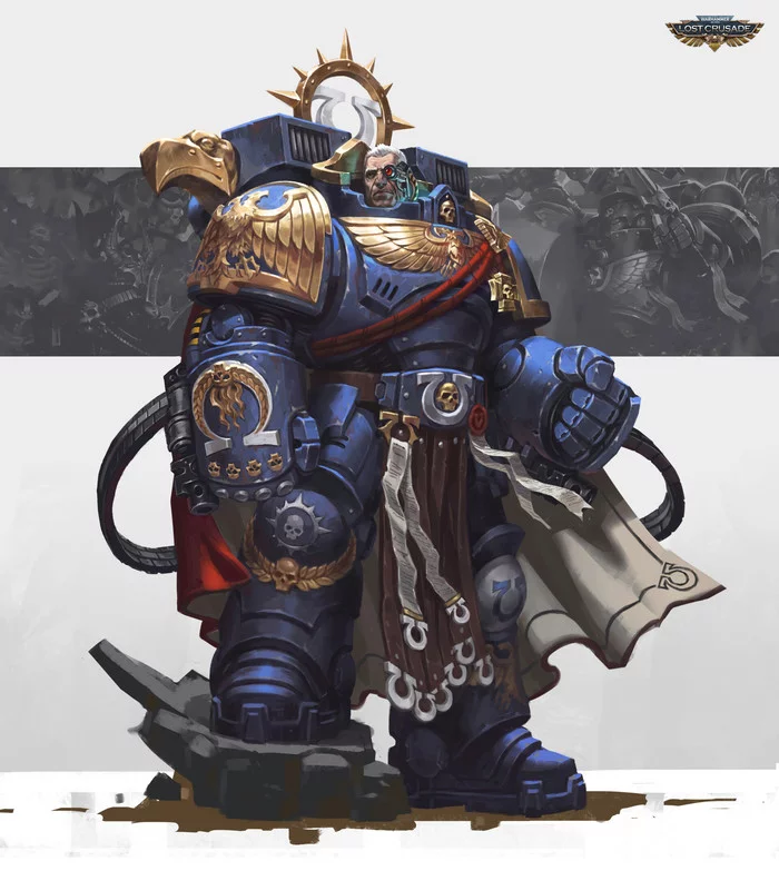 Marneus Augustus Calgar by Zhang Han - Zhang Han, Warhammer 40k, Wh Art, Ultramarines, Adeptus Astartes