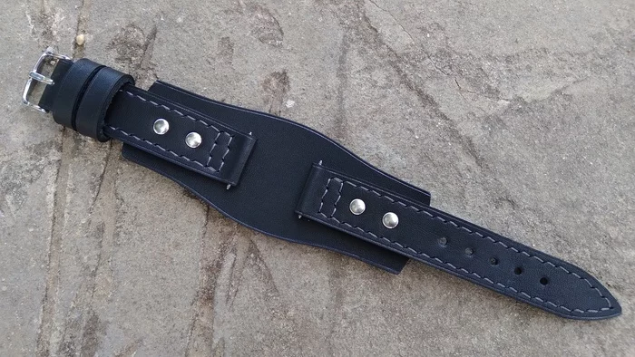 Watch strap Mikhail Moskvin. Wristband for watches. Bund strap - My, Wrist Watch, With your own hands, Handmade, Clock, Leather products, Natural leather, Leather, Strap, Male, Wristband, Accessories, Presents, Longpost