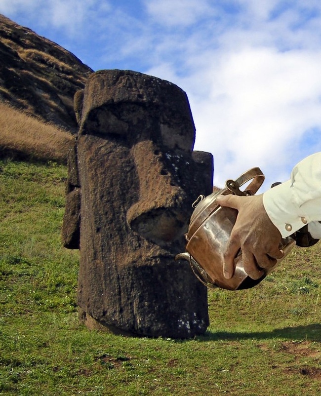 Ridiculous, no matter what... - Easter Island, Sukhov, Humor, Moai