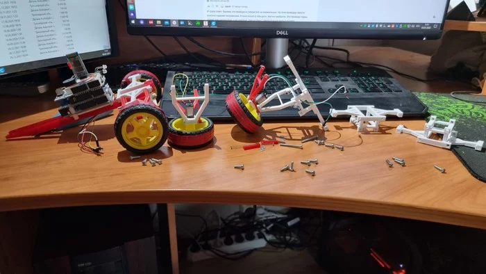 Radio-controlled all-wheel drive platform, with a hint of suspension. Or an Engineer's Boredom Briefly, Part 2 - My, 3D modeling, 3D печать, Robot, Robotics, Project, Arduino, Engineer, Suspension, Constructor, Programming, Longpost