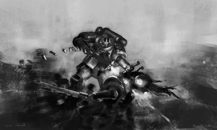 Wh40k Art by Oscar Obando Oscar Obando, Wh Art, Warhammer 40k, Adeptus Astartes, Thunder Warriors, Chaos Space marines,  , , 