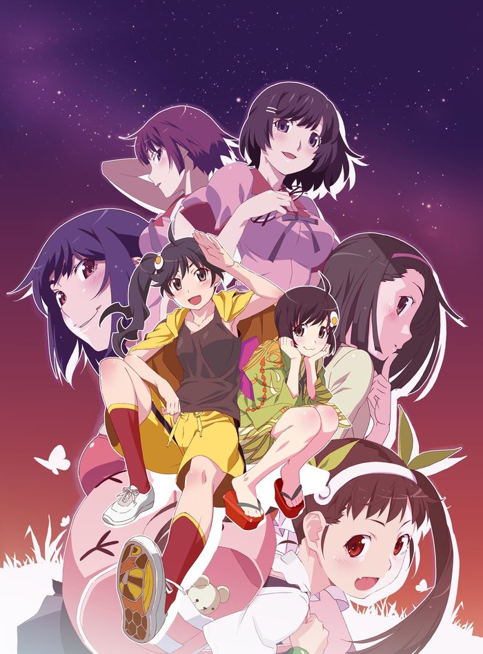 Happy 10th Anniversary to NISEMONOGATARI! , Anime Art, , , Araragi Karen, Tsukihi Araragi, Hitagi Senjougahara, Kanbaru Suruga, Hachikuji Mayoi, Hanekawa Tsubasa, Sengoku Nadeko, Monogatari Series