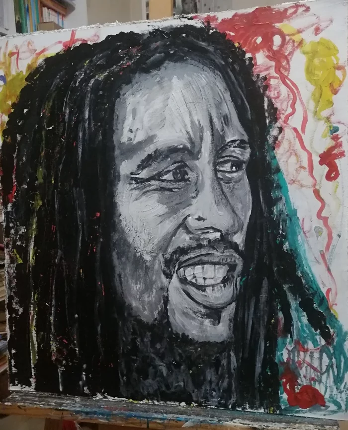 Bob Marley - My, Jamaica, Rasta, Bob Marley, Painting
