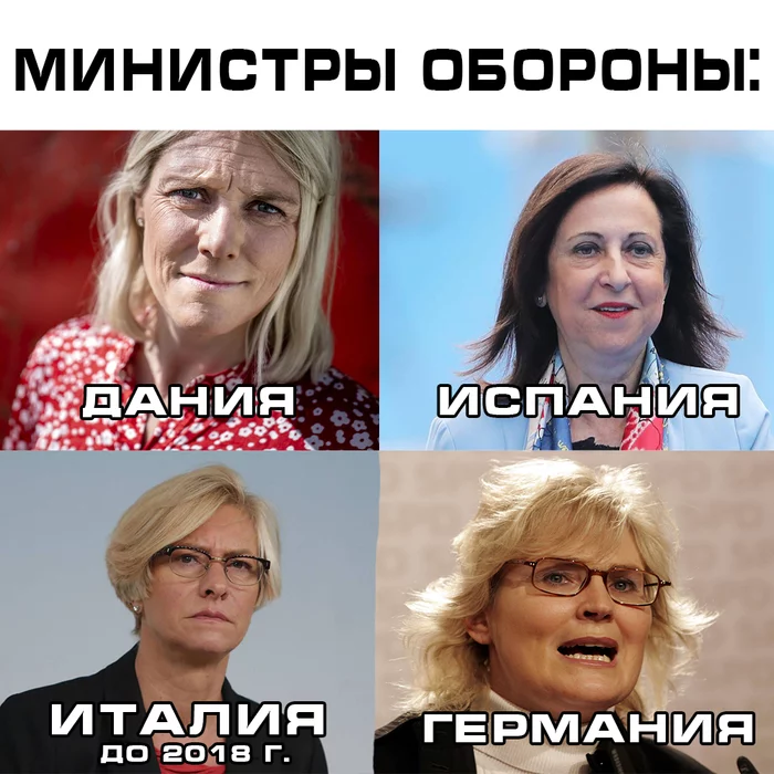 Ministers, ministers... - Germany, Italy, Denmark, Spain, Women