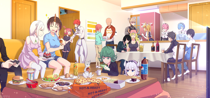    Kobayashi-san chi no maidragon, Onepunchman, Re:Zero Kara, Anime Art, , 