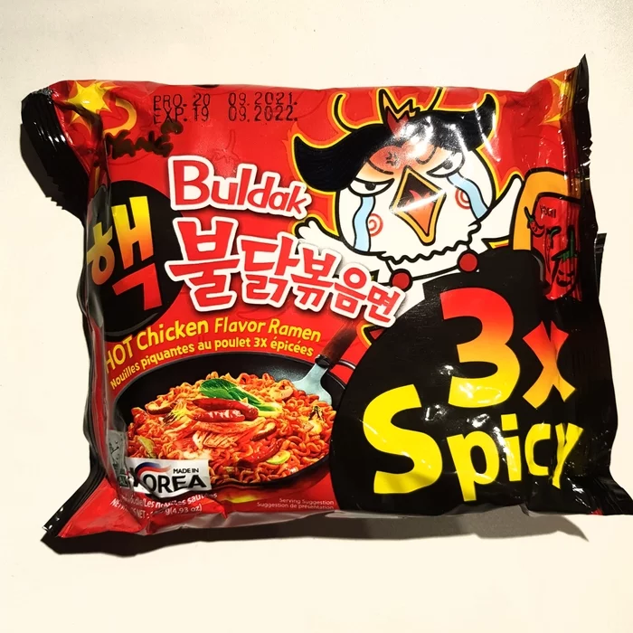 Горячая новинка - Samyang Hot Chicken Flavor Ramen 3x Spicy - Моё, Еда, Корейская кухня, Доширак, Доширакология, Лапша, Рамен, Samyang, Острая кухня, Длиннопост