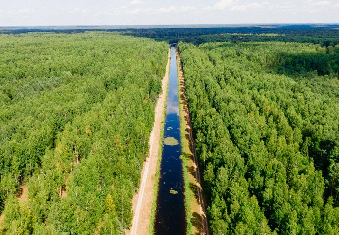 Volga-Uvod Canal. Man-made river - My, Travel across Russia, Ivanovo region, Ivanovo, Travels, Tourism, Channel, Made in USSR, the USSR, Dji, Longpost, Aerial photography