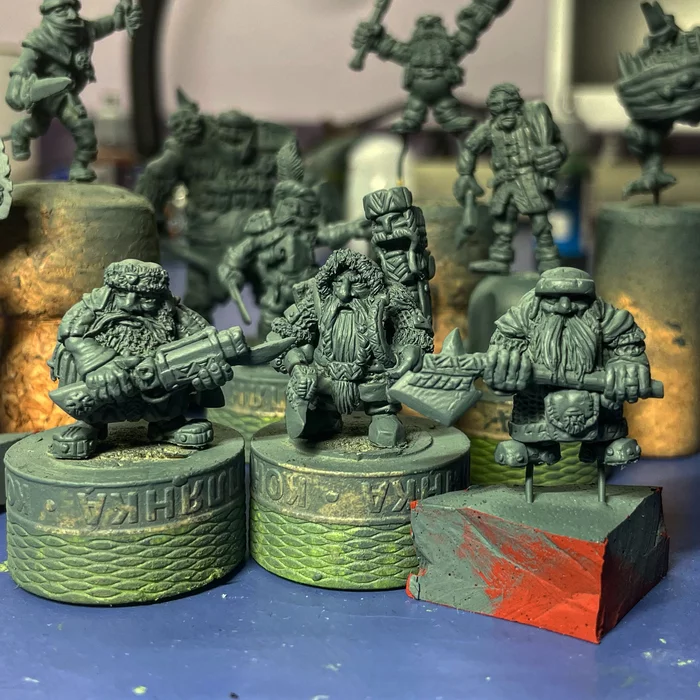 Someday I'll paint them... - My, Dwarves, Gnomes, Miniature, Wargaming, Hobby, Warhammer fantasy battles, Лепка, Figurines, Painting miniatures, Needlework without process, Toy soldiers, Longpost
