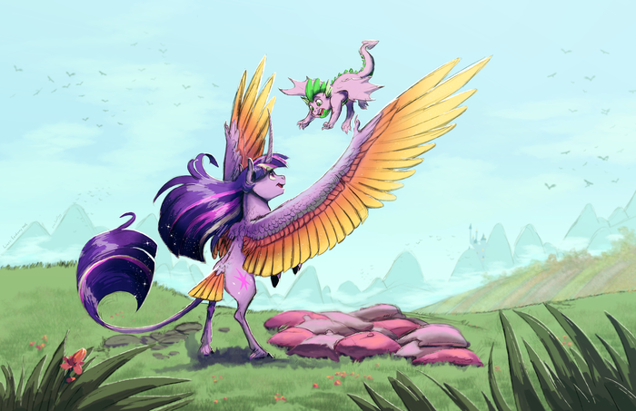        " " My Little Pony, Twilight Sparkle, Spike, Darkflame75, Earthsong9405, 