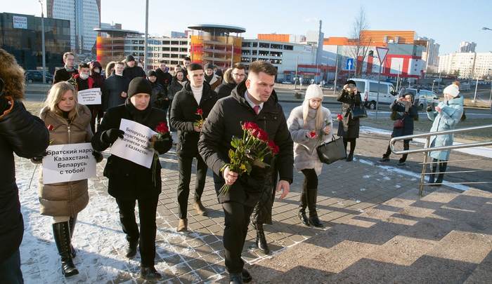 Kazakhstan, patriots of White Russia are with you! - Republic of Belarus, Kazakhstan, Flowers, Tribute to the memory, Longpost