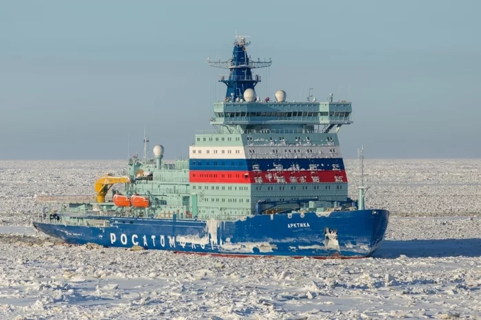 Nuclear icebreaker Arktika for the first time escorted ships to Chukotka - Eco-city, Politics, Media and press, Ecology, Russia, Northern Sea Route, Arctic, Economy, Longpost