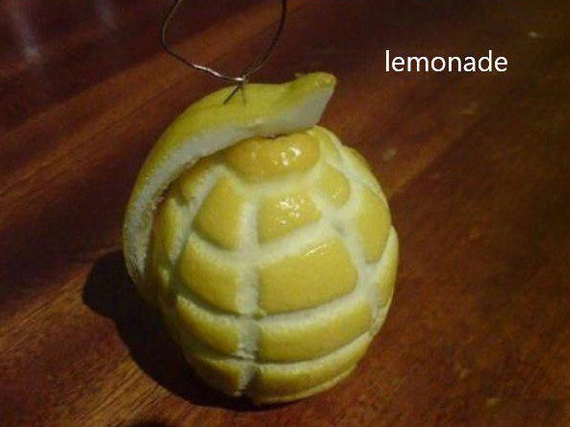 Pineapple - Picture with text, Hand grenade, Lemon