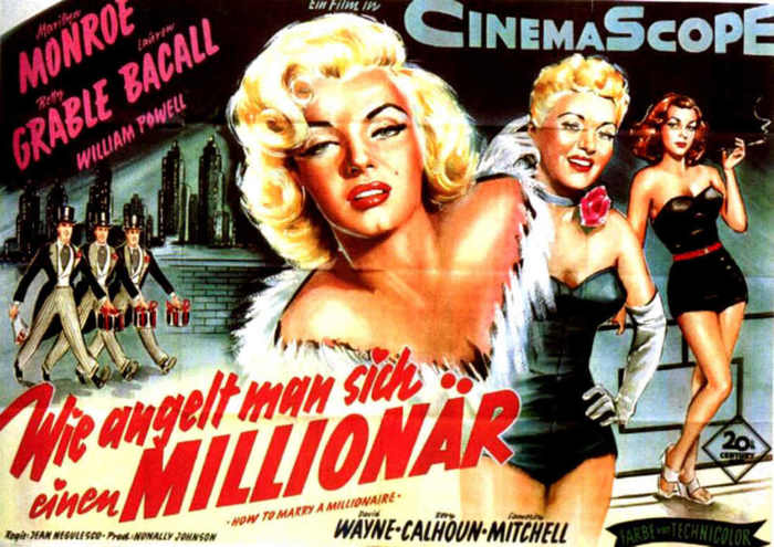 Marilyn Monroe in how to marry a millionaire (X) Cycle The Magnificent Marilyn episode 774 - Cycle, Gorgeous, Marilyn Monroe, Actors and actresses, Celebrities, Blonde, 50th, Movies, Hollywood, USA, Hollywood golden age, 1953, Poster, Movie Posters, Girls, How to Marry a Millionaire