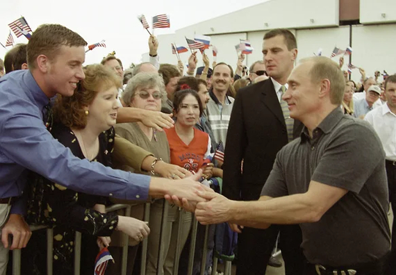 Photo from another reality - Vladimir Putin, George Bush, USA, Past, Surrealism, Politics, Longpost