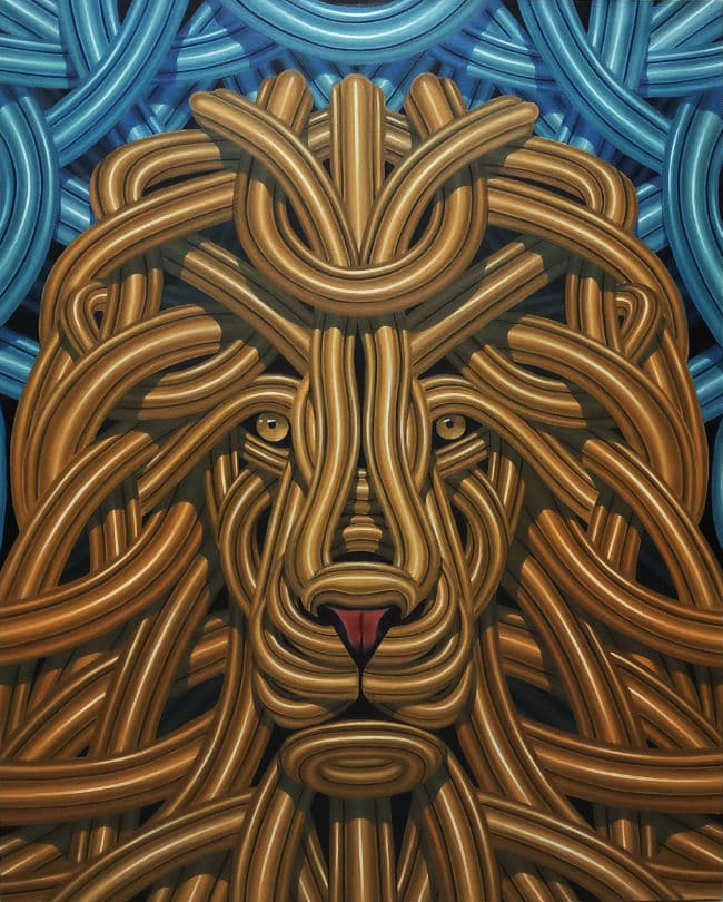 Lion - My, Painting, Oil painting, Modern Art, a lion, Butter, Canvas