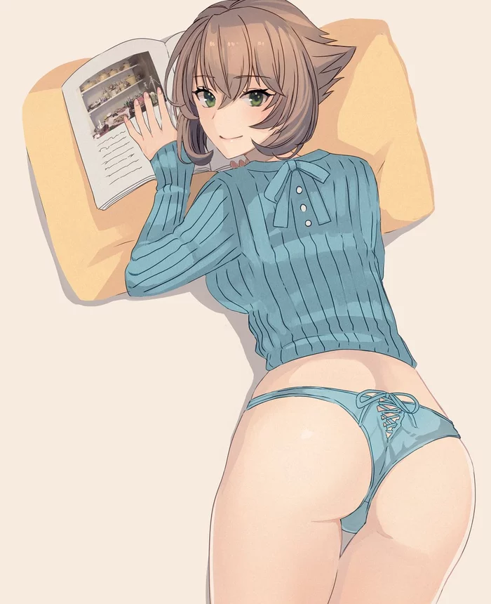 Mutsu - NSFW, Anime, Anime art, Kantai collection, Girls, Booty, Mutsu, Pantsu, Underwear