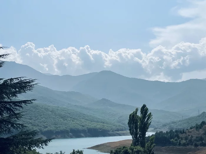 Парящая лазурь - Моё, Лето, Мобильная фотография, Крым, Водохранилище