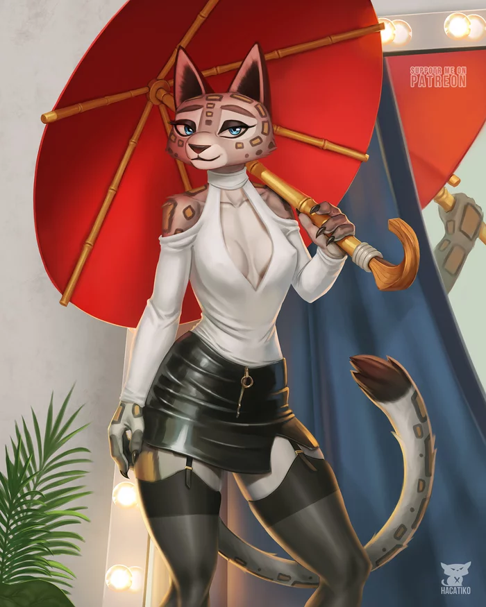 Lian - Furry, Anthro, Art, Furry feline, Hacatiko