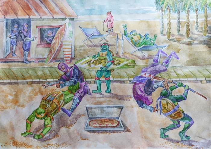 "Teenage Mutant Ninja Turtles III: The Manhattan Project" Art , , , ,  ,  , , , Game Art, 