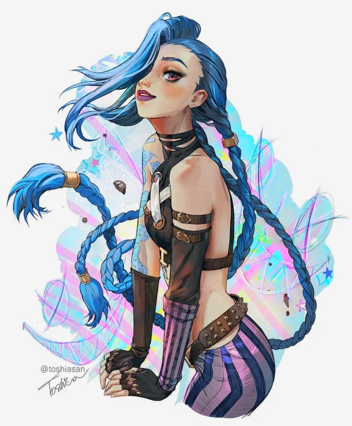 Jinx - Drawing, League of legends, Arcane, Jinx, Girls, Toshia-San, Art