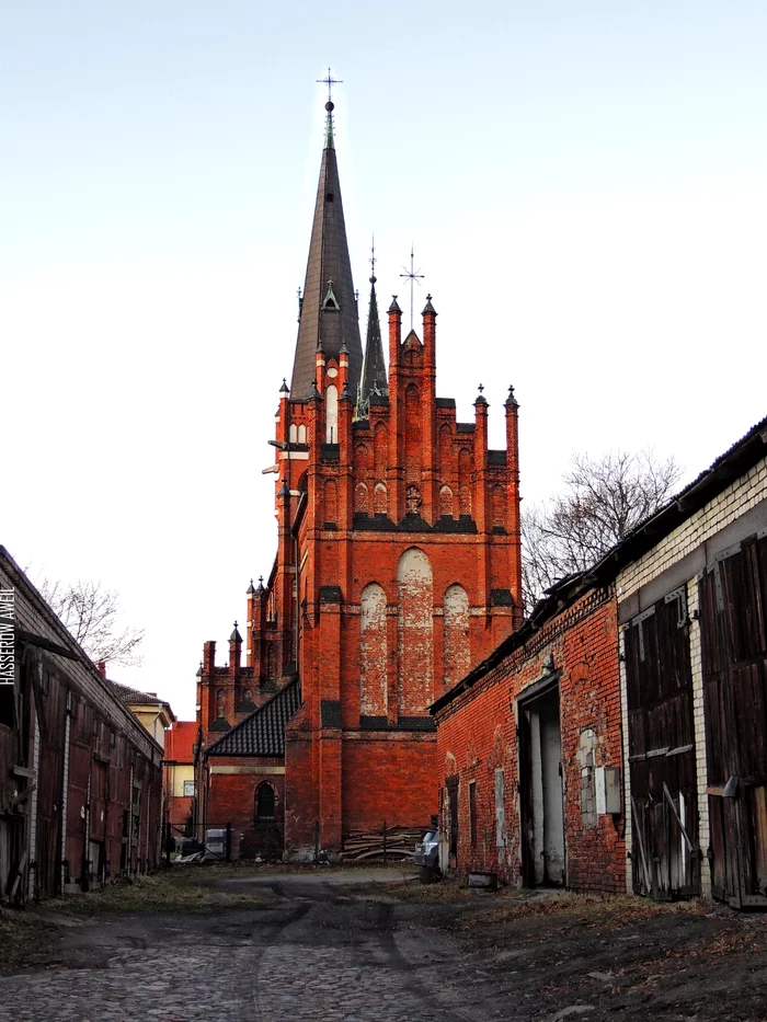 City backyards - My, The photo, Kaliningrad, Kaliningrad region, Chernyakhovsk, Insterburg, Architecture, Church