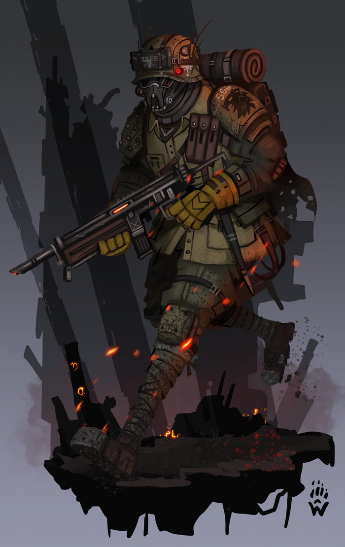 506th Imperial Paratroopers byWolfdawg Wolfdawg, Warhammer 40k, Wh Art, Astra Militarum, Imperium