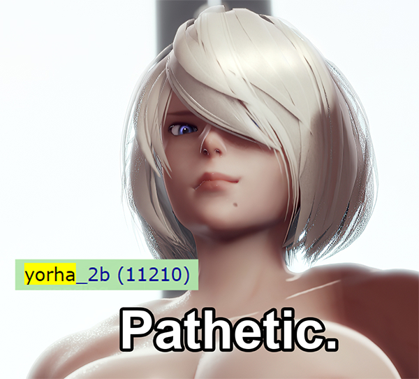 StupidMaronGuy's response in Measure of Popularity. (In parentheses the amount of with the character) - Rule 34, Games, Porn, Yorha unit No 2 type B, NIER Automata, Reply to post