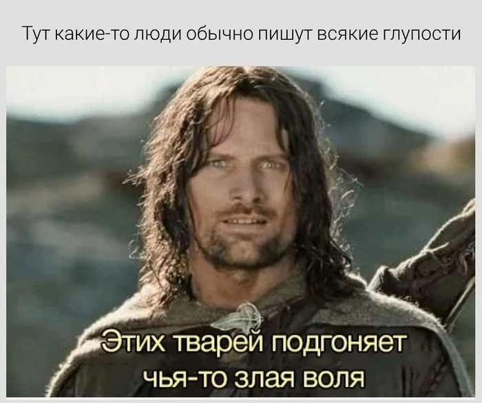 Response to the post And there is nothing to add... - Picture with text, Aragorn, Lord of the Rings, Reply to post