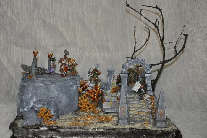 We built, built and finally... - Longpost, Modeling, Painting miniatures, Fantasy, Miniature, Diorama, 3D печать, My