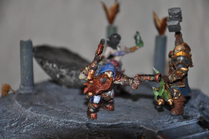 We built, built and finally... - Longpost, Modeling, Painting miniatures, Fantasy, Miniature, Diorama, 3D печать, My