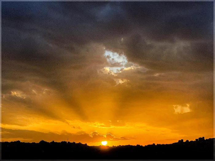 Sunset - My, Sunset, Sky, Light