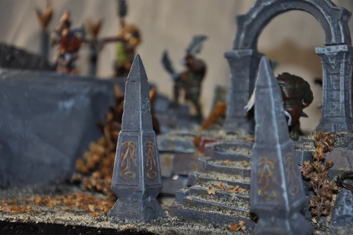 We built, built and finally... - Longpost, Modeling, Painting miniatures, Fantasy, Miniature, Diorama, 3D печать, My