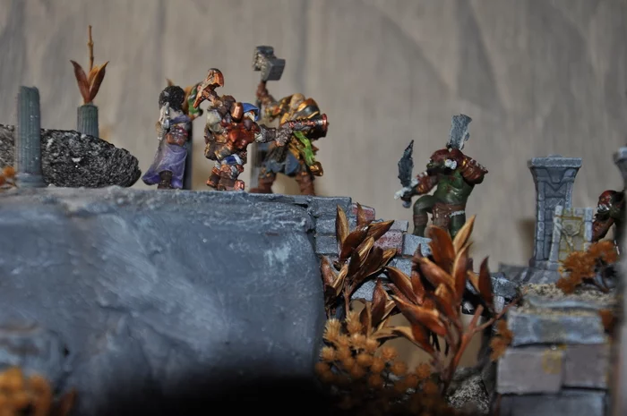 We built, built and finally... - Longpost, Modeling, Painting miniatures, Fantasy, Miniature, Diorama, 3D печать, My