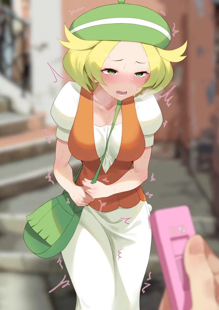 On a walk - NSFW, Pokemon, Bianca, Anime art, Anime, Games, Vibrator