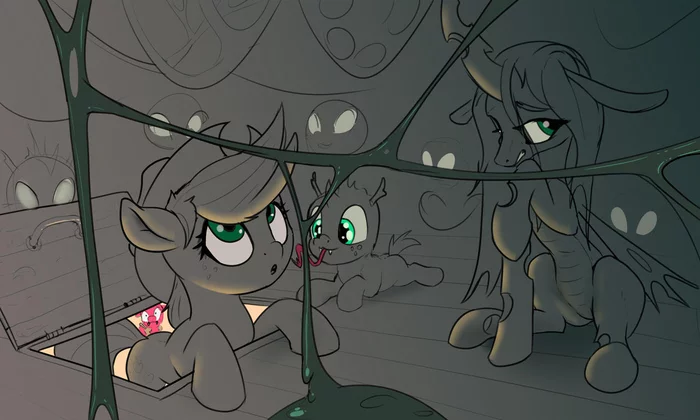 Убежище на чердаке - My Little Pony, Applejack, Queen Chrysalis