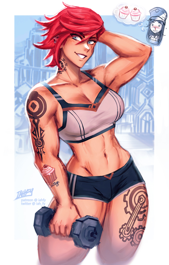 Arcane - Iahfy, Arcane, Girls, Strong girl, League of legends, Art, Drawing, Muscleart