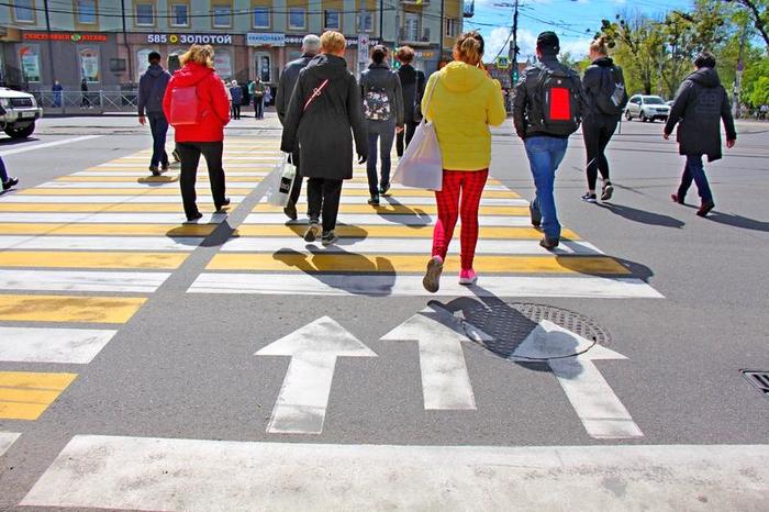 Pedestrian crossings of my city - My, A pedestrian, Crosswalk, Markup, GIF