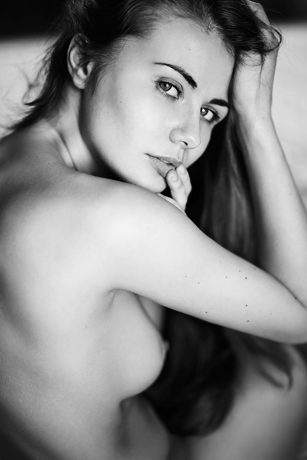 Just a portrait - NSFW, My, Professional shooting, Erotic, Black and white photo, Nudity