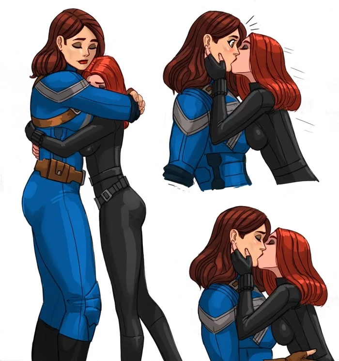 Peggy and Natasha - Flick-the-thief, Images, Girls, Marvel, Black Widow, Agent Carter