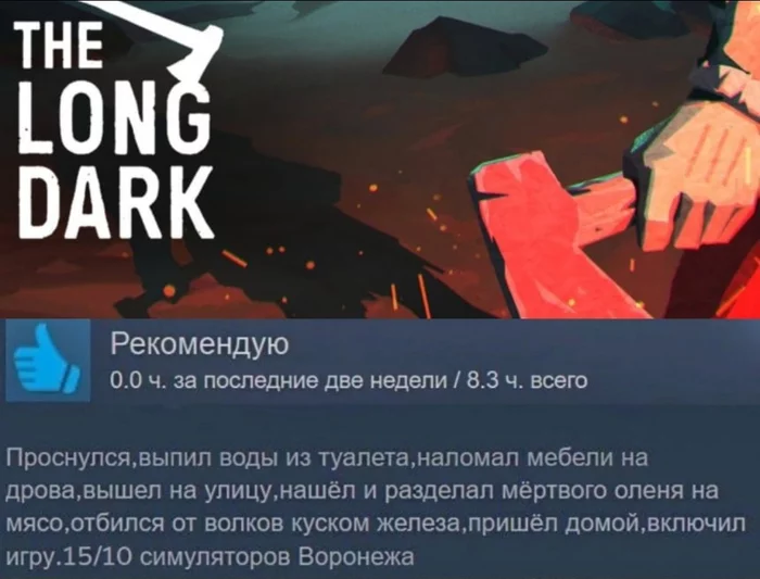 Voronezh Simulator - Computer games, The long dark, Steam Reviews, Review, Voronezh, Games, Humor, Memes