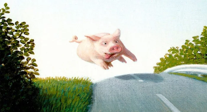 Pig in trouble – a fable about help that is worse than the trouble itself - My, Fable, Literature, Poems, Humor, Help, Trouble, Problem, Wolf, Piglets