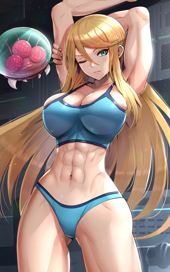 Samus Aran by Gonzarez , Game Art, , Metroid, Samus Aran, Muscleart,  , , Gonzarez