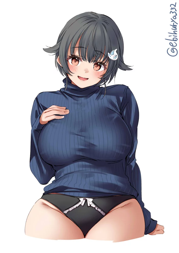 Jingei - NSFW, Аниме, Anime Art, Kantai Collection, Девушки, Сиськи, Нижнее белье, Панцу, Jingei, Ebifurya